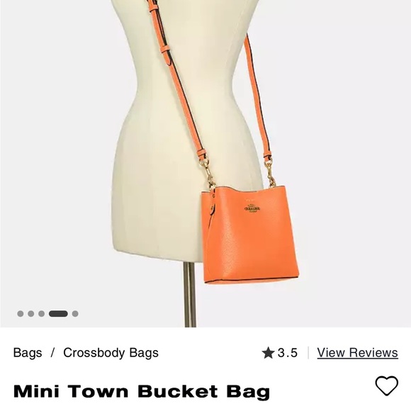 Coach Mini Town Crossbody Bucket Bag. Candied Orange. - Picture 11 of 12